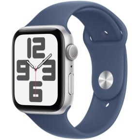 Smartwatch Apple Watch SE 2 gen MXGQ3ET/A - 44mm, GPS + Cellular, srebrne aluminium z paskiem sportowy denim, M|L